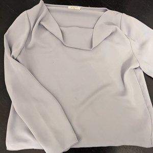Babaton Aritzia grey blouse